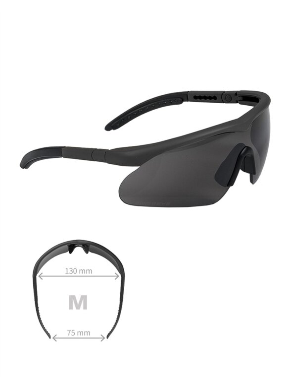 MIL-TEC taktiniai akiniai Swiss Eye® Raptor juoda
