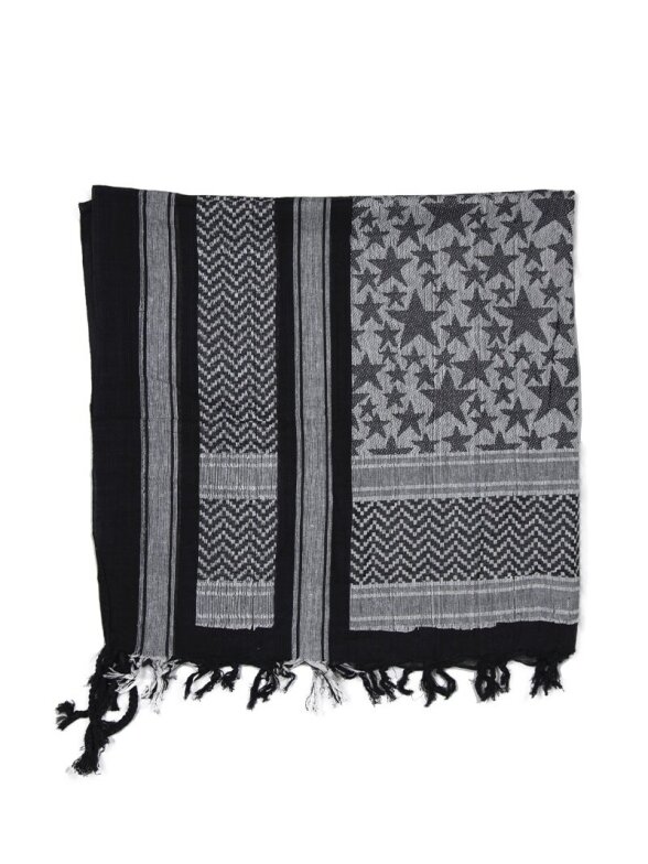 MIL-TEC Shemagh Scarf 'stars' 12609402 juoda 1