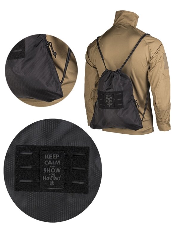 MIL-TEC Sports krepšys Hextac 7L juoda 1 MIL-TEC Sports krepšys Hextac 7L juoda 1
