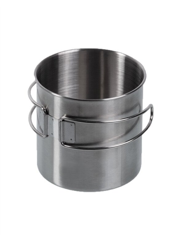 MIL-TEC Nerūdijančio plieno puodelis 800ml (lanksčia asa) MIL-TEC Nerūdijančio plieno puodelis 800ml (lanksčia asa)