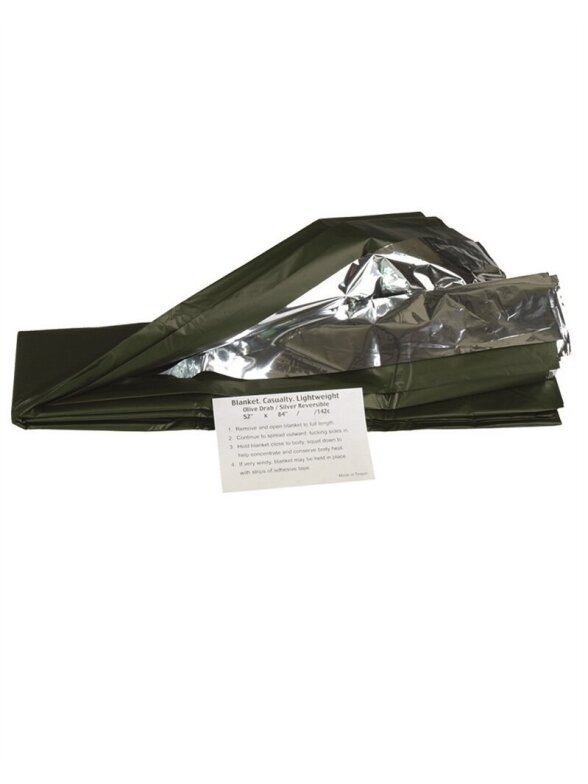 MIL-TEC neatšildomasis žaltis Survival Blanket 16024500 alyvžalia MIL-TEC neatšildomasis žaltis Survival Blanket 16024500 alyvžalia