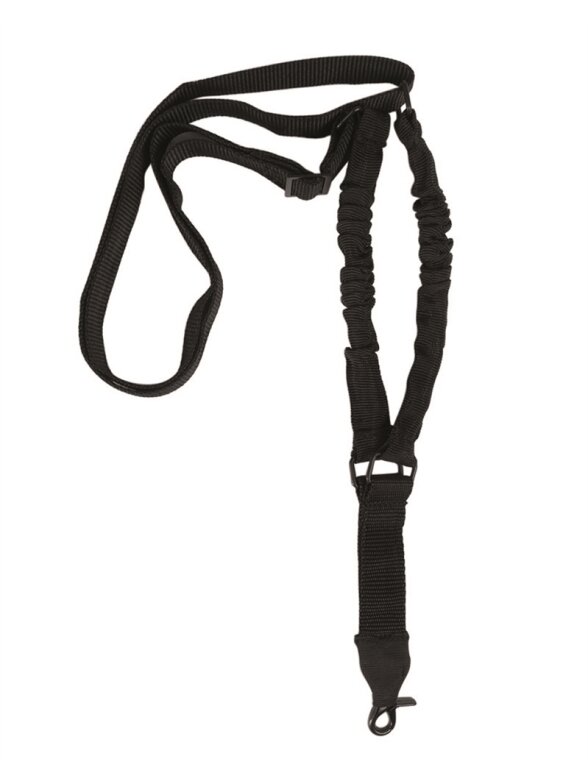 MIL-TEC taktinė vieno taško sling dirža su elastinėmis jungtimis juoda MIL-TEC taktinė vieno taško sling dirža su elastinėmis jungtimis juoda