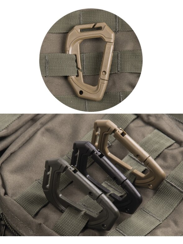 MIL-TEC taktinis karabinas Molle smėlinė (2 vnt./blisteryje) 1