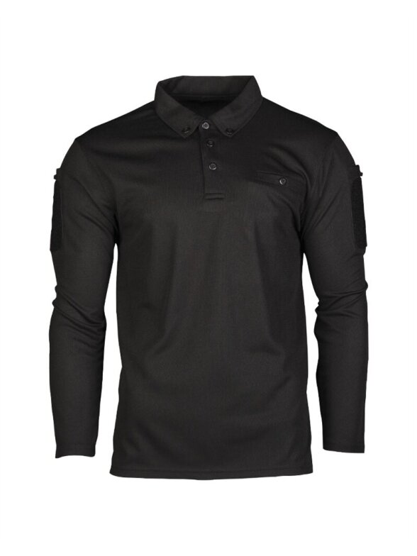 MIL-TEC Taktinis ilgomis rankovėmis polo marškiniai Quick Dry 10962002 juoda MIL-TEC Taktinis ilgomis rankovėmis polo marškiniai Quick Dry 10962002 juoda