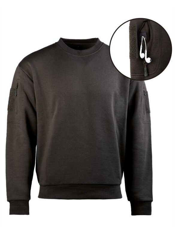 MIL-TEC Tactical Sweatshirt Round Neck juoda MIL-TEC Tactical Sweatshirt Round Neck juoda