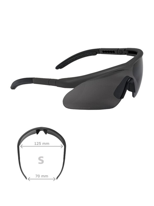 MIL-TEC taktiniai akiniai Swiss Eye® Raptor juoda