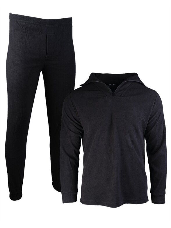 MIL-TEC Thermofleece apatiniai drabužiai su užtrauktuku juoda MIL-TEC Thermofleece apatiniai drabužiai su užtrauktuku juoda
