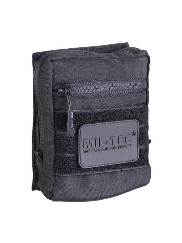 Mil-Tec Daugiafunkcis maišelis su kabliu ir kilpa nugarėlėje 13490302, juoda 1 Mil-Tec Daugiafunkcis maišelis su kabliu ir kilpa nugarėlėje 13490302, juoda 1