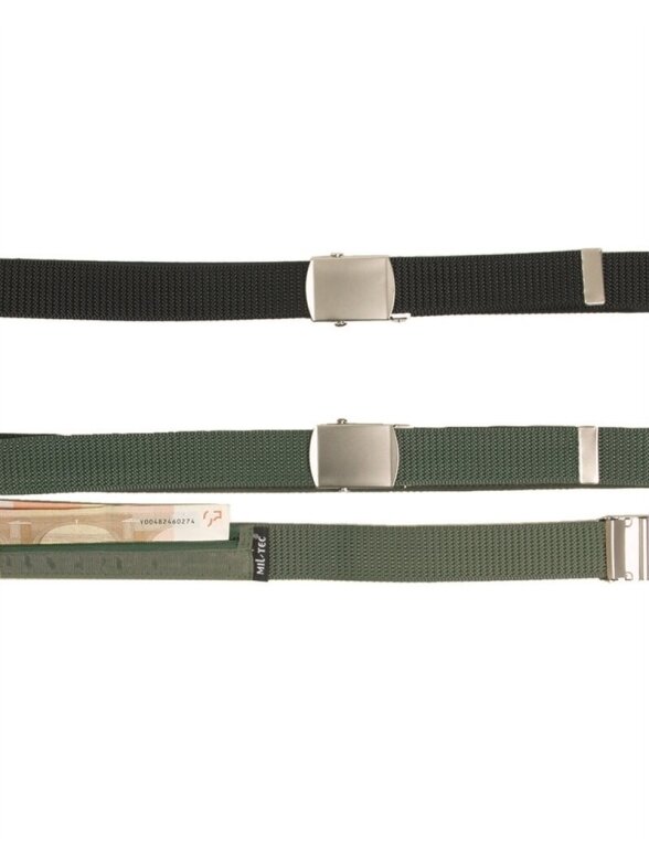 Mil-Tec JAV 30 mm pinigų diržas 15815002, juoda Mil-Tec JAV 30 mm pinigų diržas 15815002, juoda
