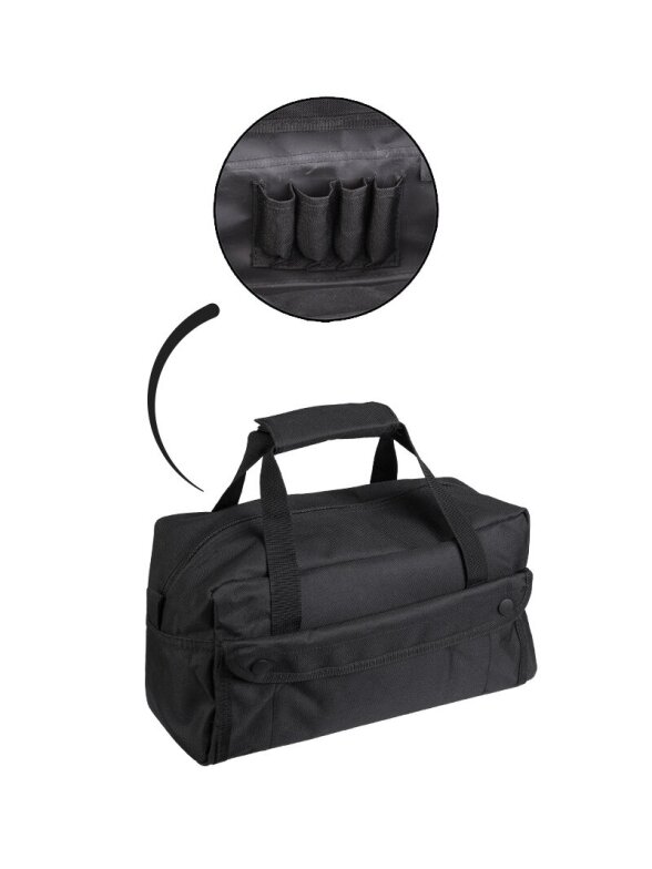 Mil-Tec JAV 600d poliesterio tanklaivio įrankių krepšys 13802102, juoda Mil-Tec JAV 600d poliesterio tanklaivio įrankių krepšys 13802102, juoda