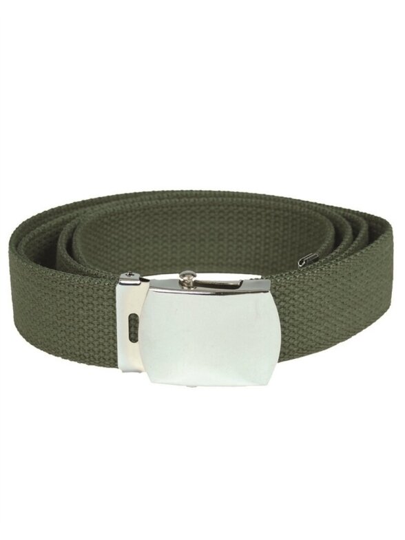 MIL-TEC US Cotton Buckle Web Belt dirželis alyvžalia MIL-TEC US Cotton Buckle Web Belt dirželis alyvžalia