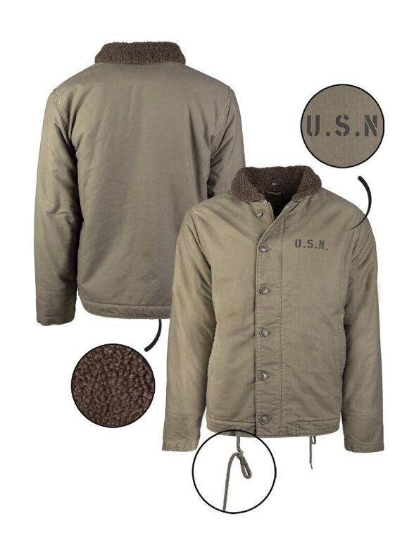 MIL-TEC US Deck Jacket N-1 10320001 alyvžalia 1