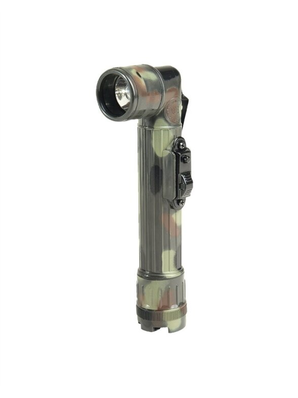 MIL-TEC taktinė LED žibintuvė su kampiniu reflektoriumi Med juoda MIL-TEC taktinė LED žibintuvė su kampiniu reflektoriumi Med juoda