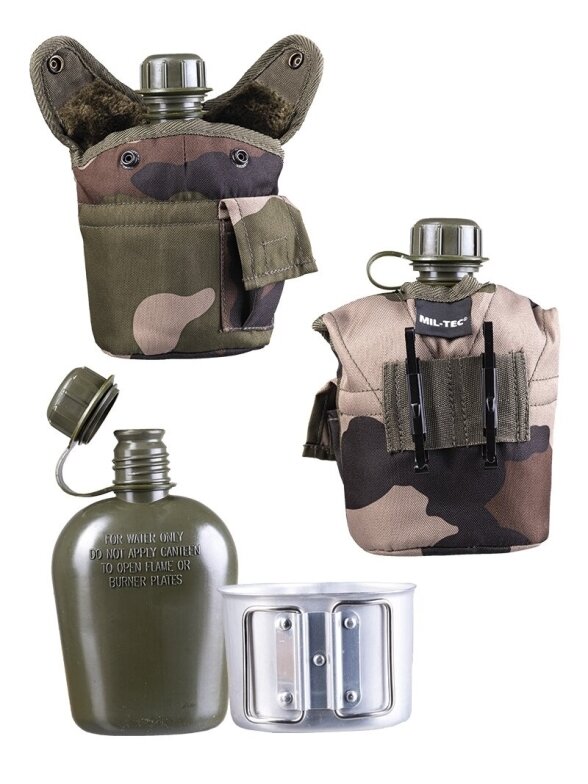 MIL-TEC plastikinis puodelis su nuimamu dangaliu 900 ml CCE camo 1 MIL-TEC plastikinis puodelis su nuimamu dangaliu 900 ml CCE camo 1