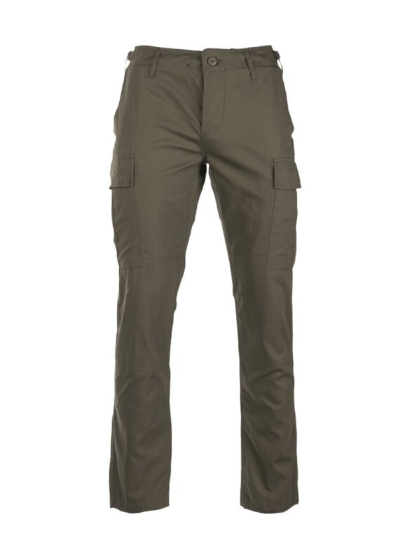MIL-TEC US R/S BDU lauko kelnės „Slim Fit" alyvžalia