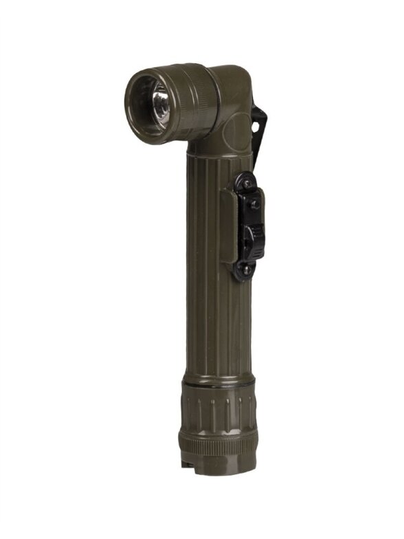 MIL-TEC US Small 2AA Anglehead žibintuvėlis alyvžalia MIL-TEC US Small 2AA Anglehead žibintuvėlis alyvžalia