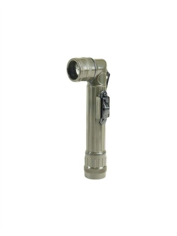 Mil-Tec JAV mažas LED kampinis žibintuvėlis 15143001, alyvžalia Mil-Tec JAV mažas LED kampinis žibintuvėlis 15143001, alyvžalia