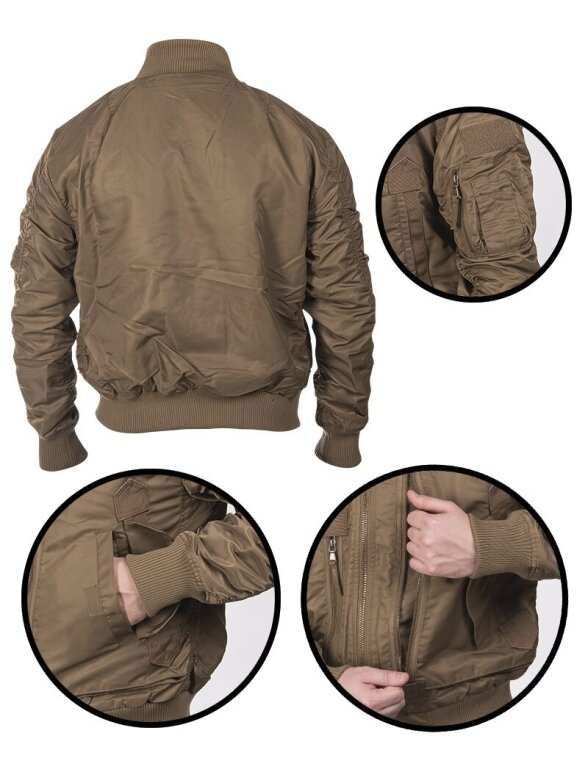 MIL-TEC taktikinė skrydžio striukė US Tactical Flight Jacket 10404619 smėlinė 1