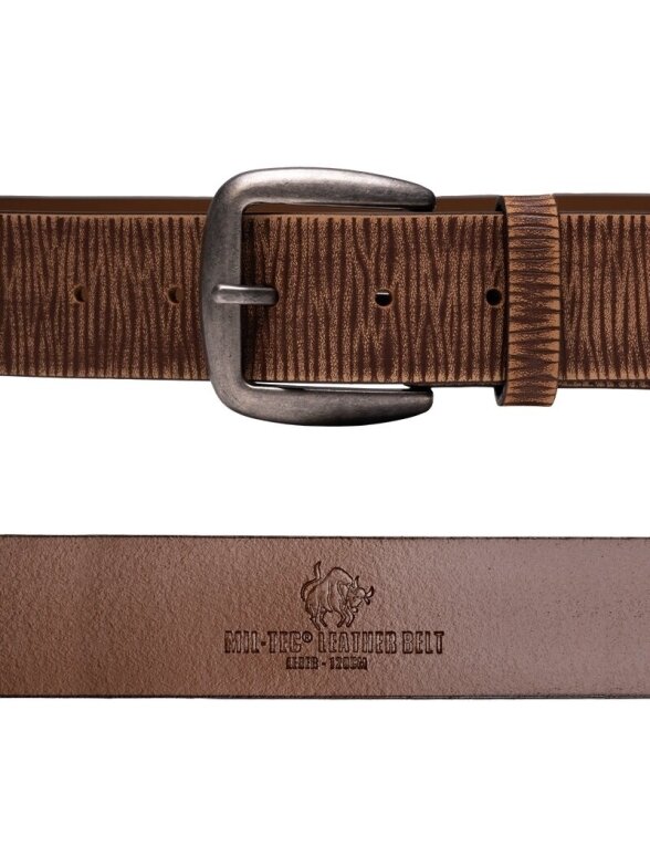 MIL-TEC Vintage Brown Leather Belt rudas odinis diržas 1 MIL-TEC Vintage Brown Leather Belt rudas odinis diržas 1