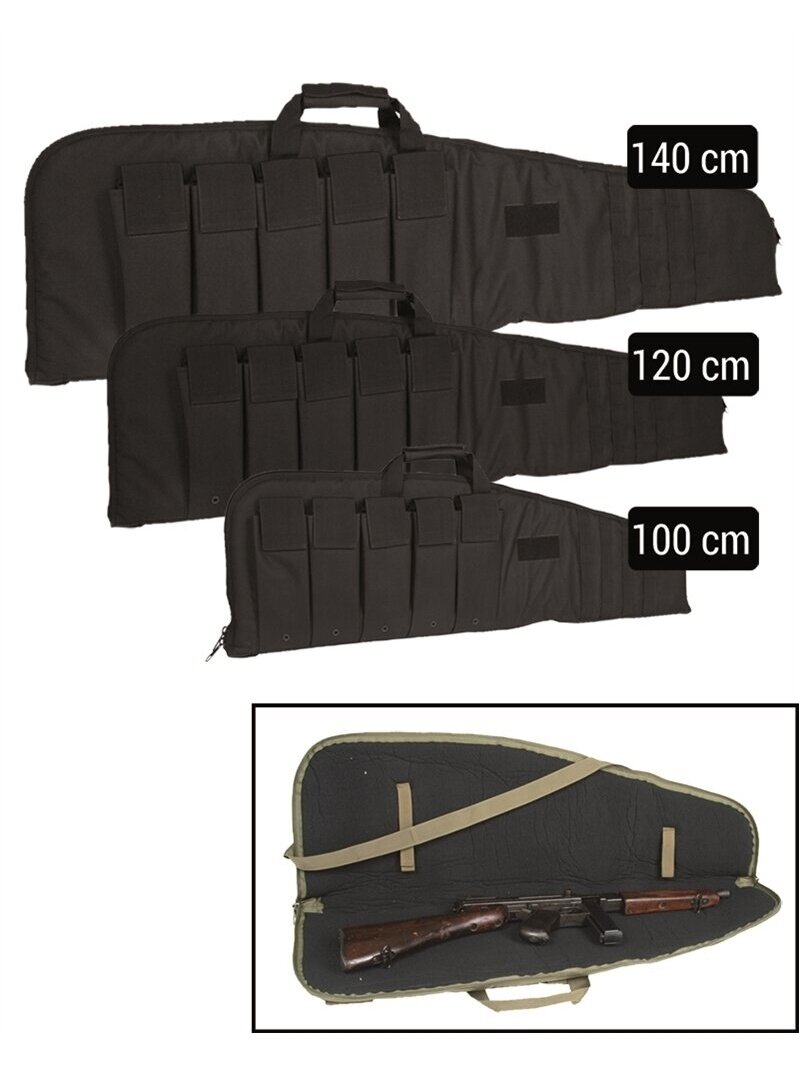 MIL-TEC šautuvo dėklas 100cm su dirželiu juoda MIL-TEC šautuvo dėklas 100cm su dirželiu juoda