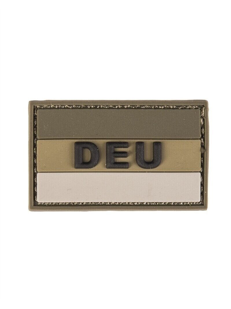 Mil-Tec Vokiškas PVC 3d Patch ′deu′ W. Hook&loop Clos. Lg 16822150, alyvžalia
