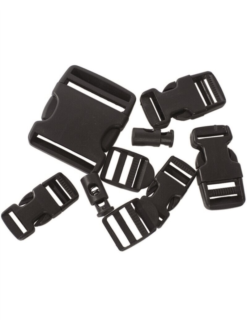 MIL-TEC 9 dalių sagtys komplektas 13458002 juoda
