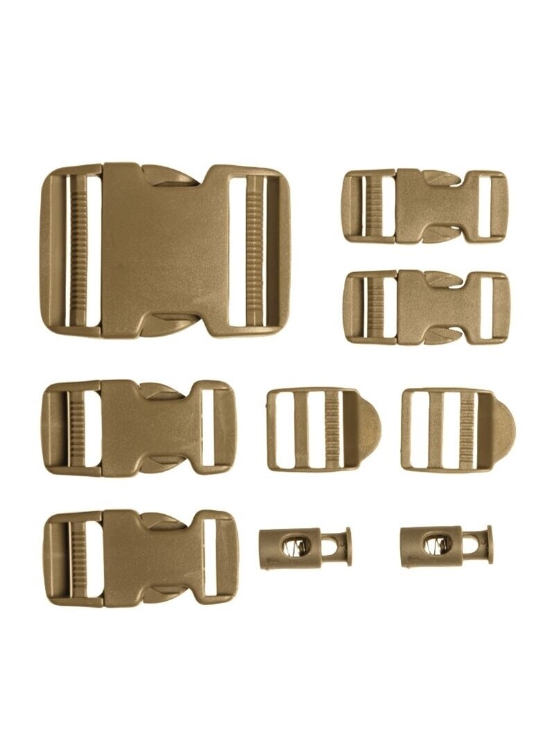 MIL-TEC 9-dalių sagtyvų rinkinys 13458005 smėlinė MIL-TEC 9-dalių sagtyvų rinkinys 13458005 smėlinė