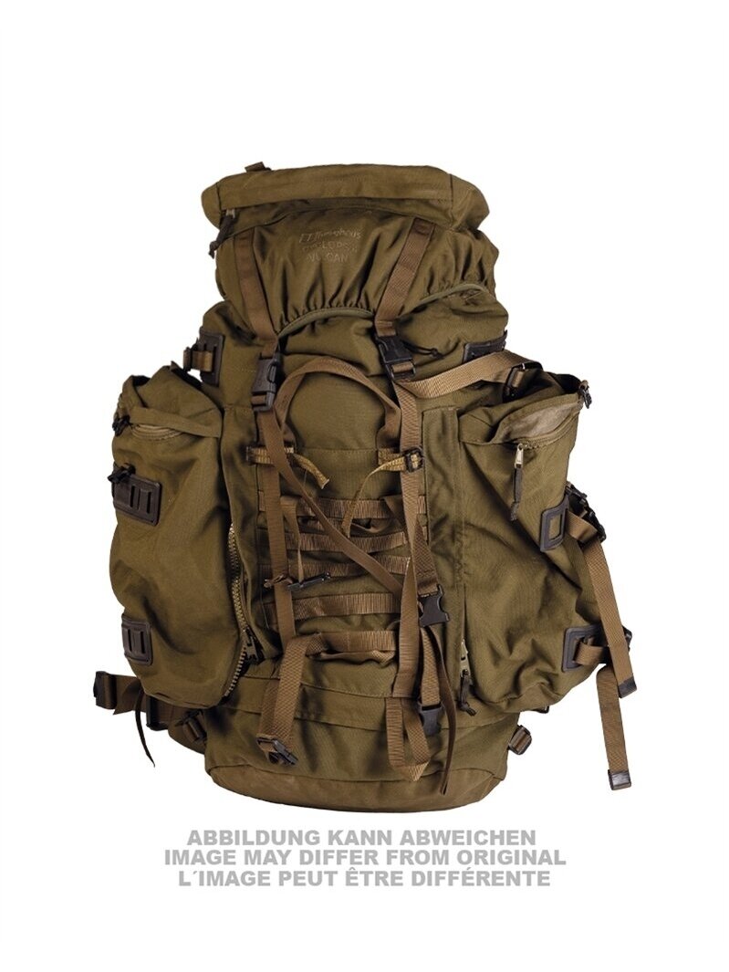 MIL-TEC Brit. ′berghaus′ Backpack 100l W.side Pock.used 91403530 alyvžalia
