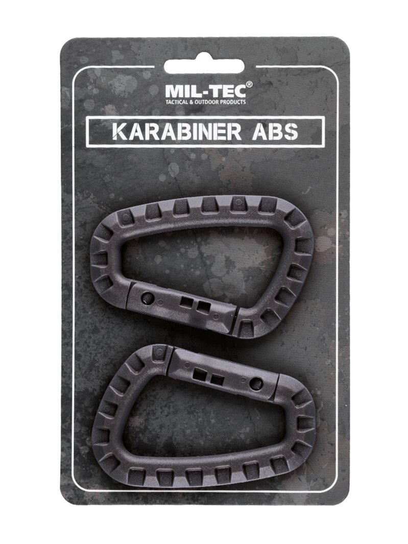 MIL-TEC Karabinas iš ABS plastiko (2 vnt./blistelyje) juoda