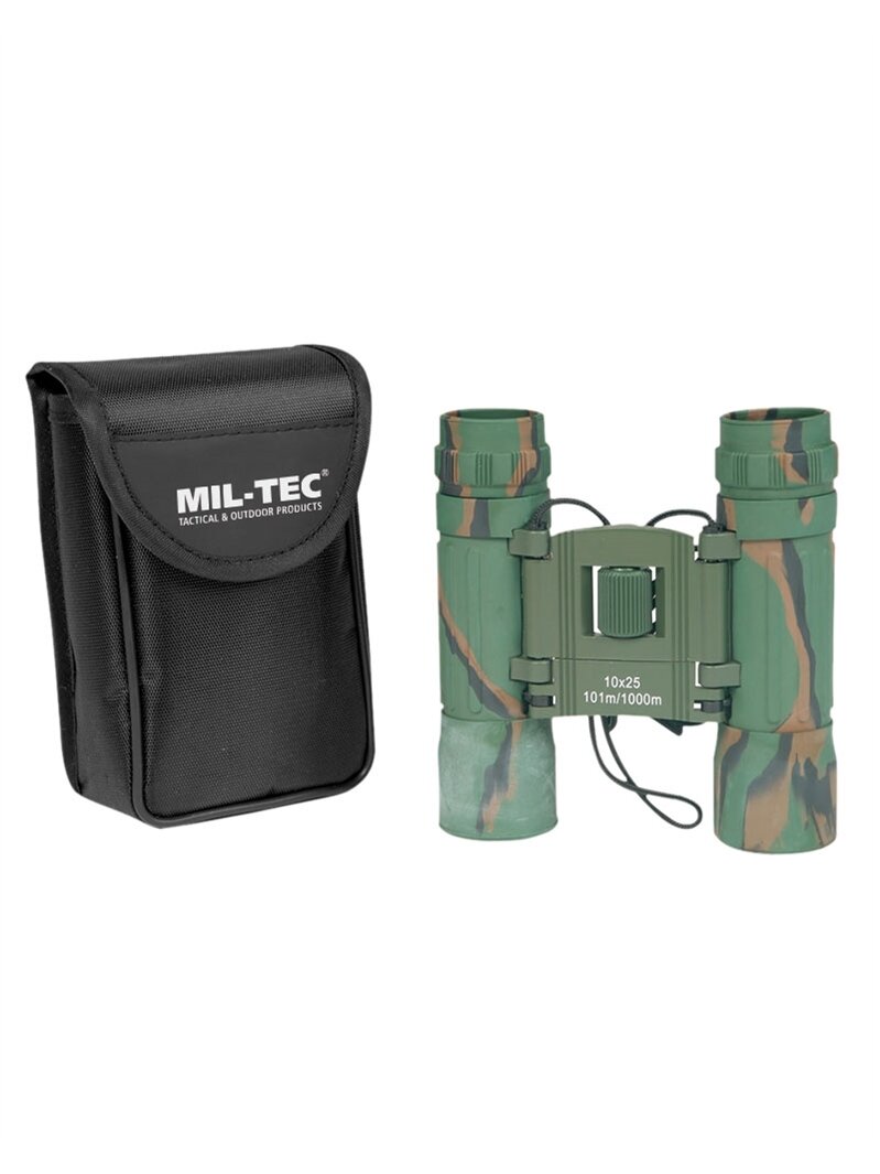 MIL-TEC nuo žiūronai Collapsible Binocular 10x25 kamufliažiniai MIL-TEC nuo žiūronai Collapsible Binocular 10x25 kamufliažiniai