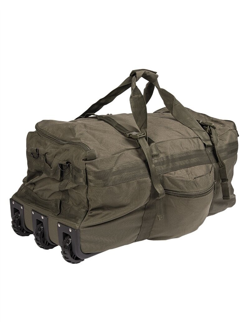 MIL-TEC Combat Duffle Bag dėžė su ratukais alyvžalia