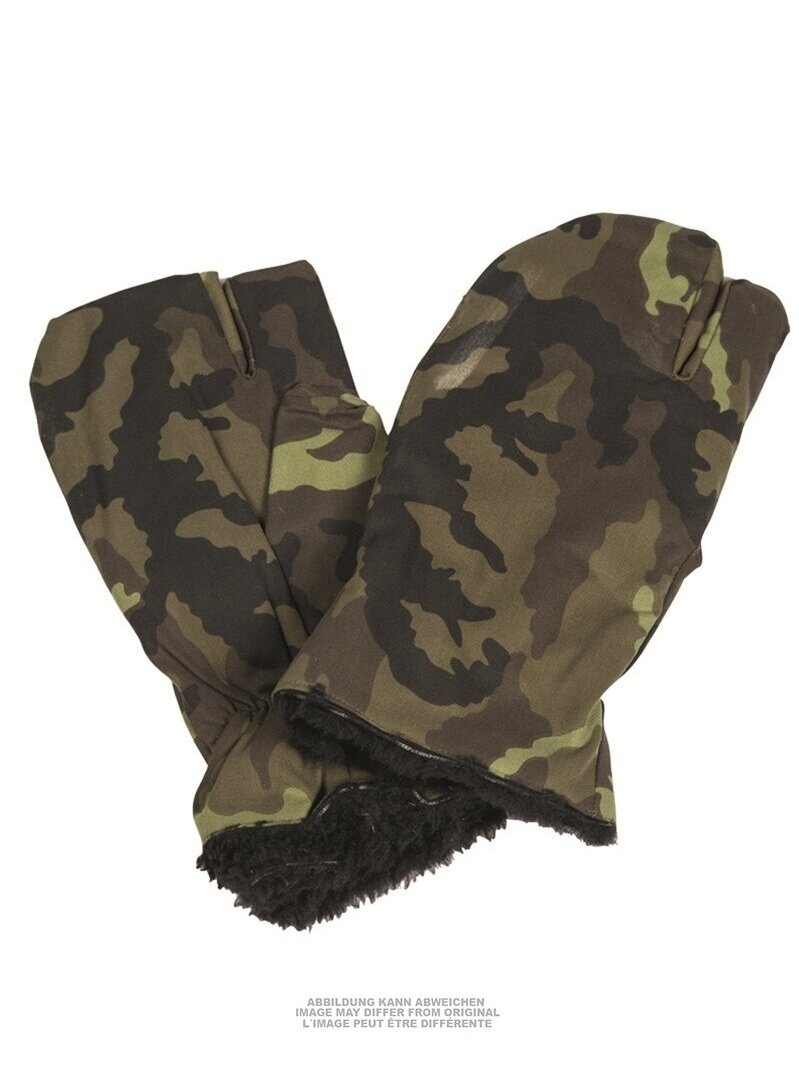 MIL-TEC Czech 3-finger Gloves Lined M95 Used 91259095 kamufliažinė MIL-TEC Czech 3-finger Gloves Lined M95 Used 91259095 kamufliažinė