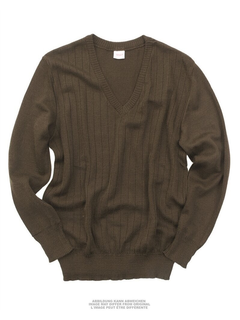 MIL-TEC Czech M85 V-neck Sweater Like New 91083150 alyvžalia MIL-TEC Czech M85 V-neck Sweater Like New 91083150 alyvžalia