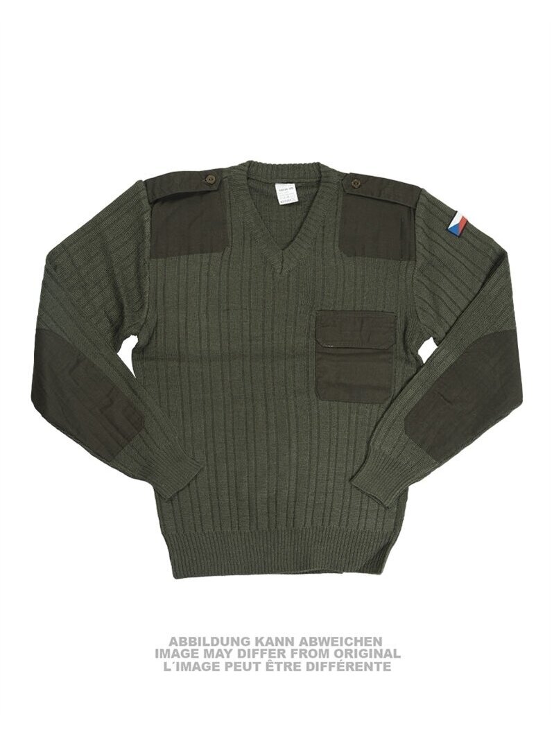 MIL-TEC Czech M97 V-neck Sweater Like New 91083140 alyvžalia MIL-TEC Czech M97 V-neck Sweater Like New 91083140 alyvžalia