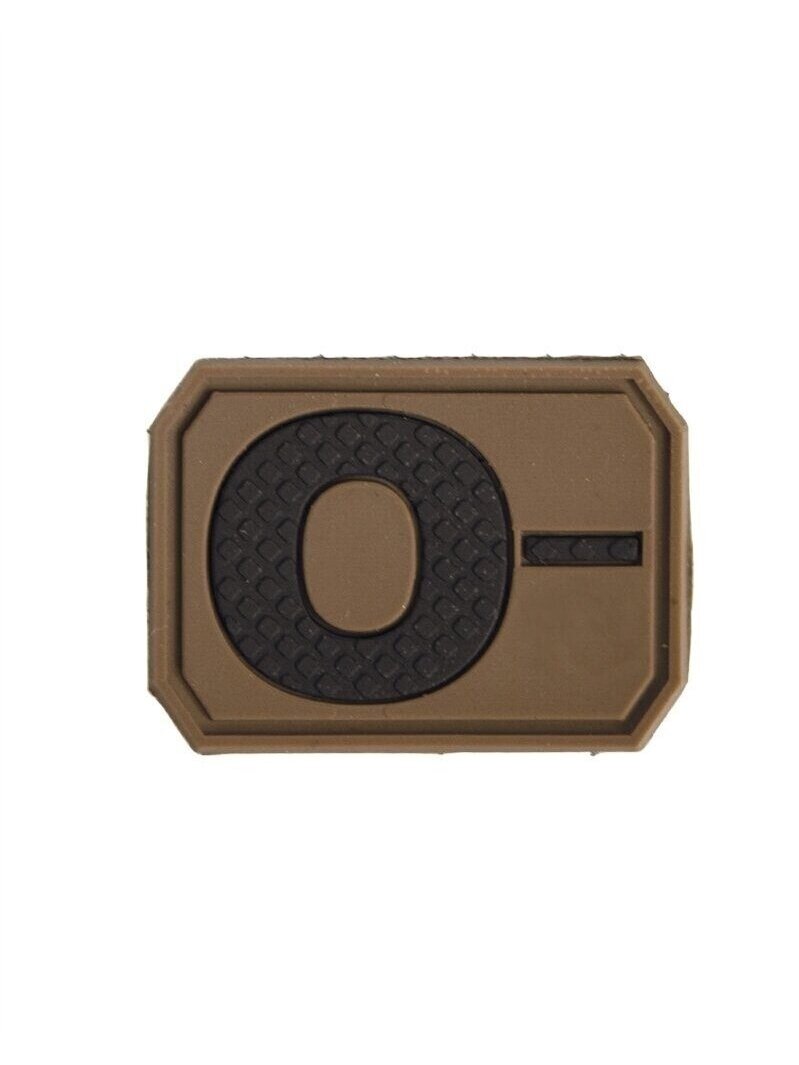 MIL-TEC Dark 3D Blood Type Patch 0 Negative alyvžalia