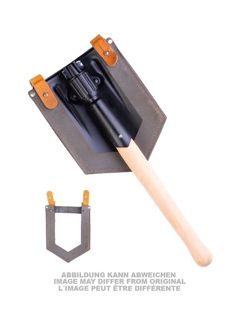 MIL-TEC East Germ.folding Shovel W.cover Artif.leath. Used 91553000