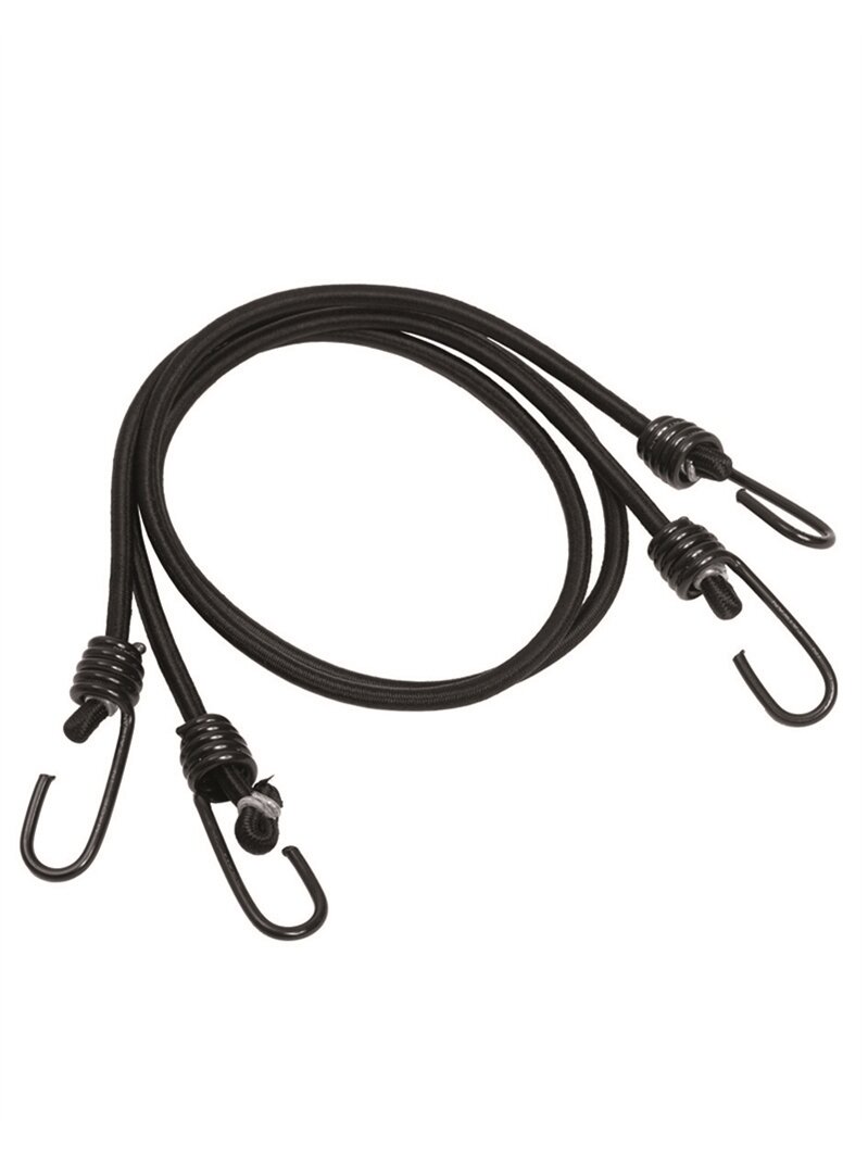 MIL-TEC Elastiniai šokinėjimo kabeļiai su kabliukais (pora) juoda MIL-TEC Elastiniai šokinėjimo kabeļiai su kabliukais (pora) juoda
