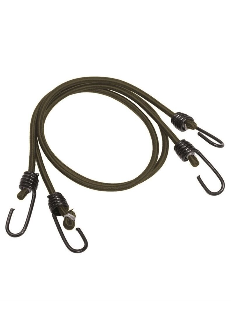Mil-Tec Elastinės amortizacinės virvės su kabliukais (pora) 15947001, alyvžalia Mil-Tec Elastinės amortizacinės virvės su kabliukais (pora) 15947001, alyvžalia