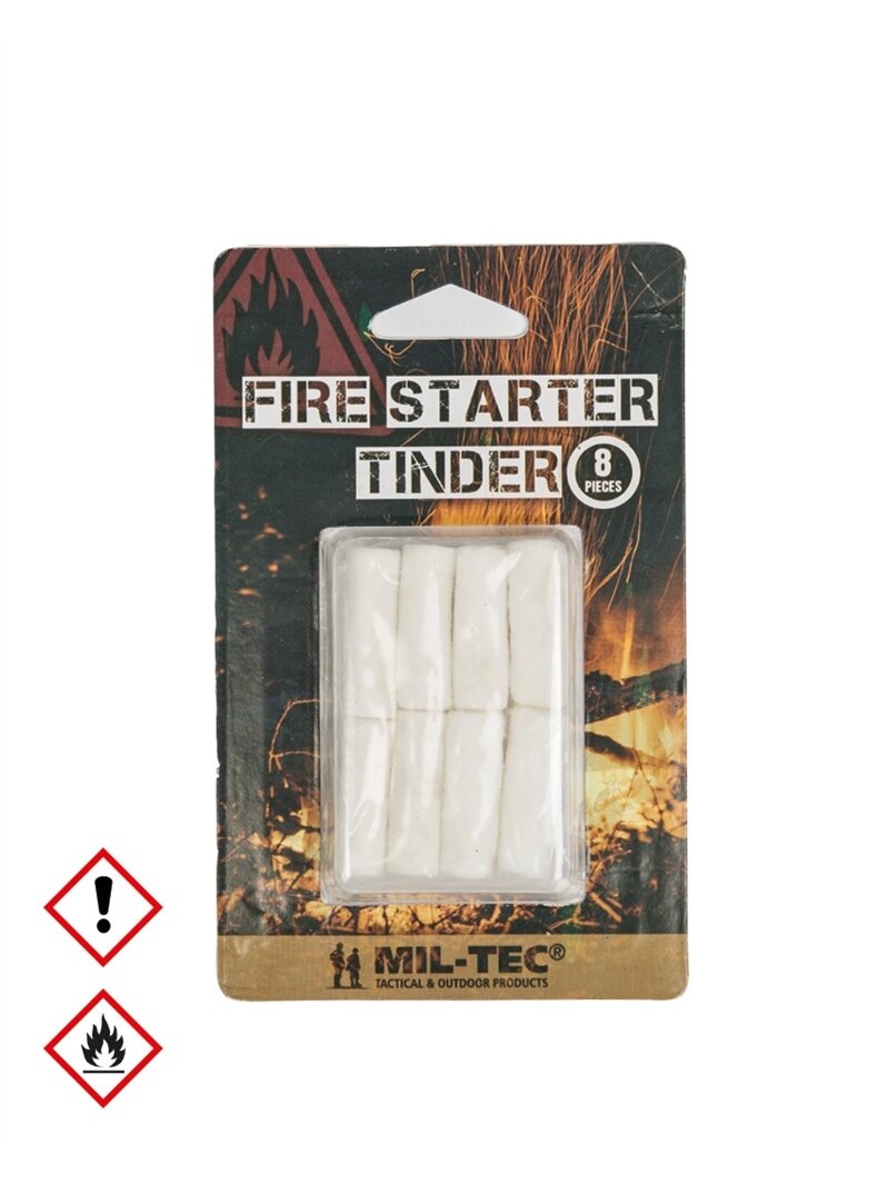 MIL-TEC ugniakuro žiebtuvai Tinder (8 vnt.) juodi
