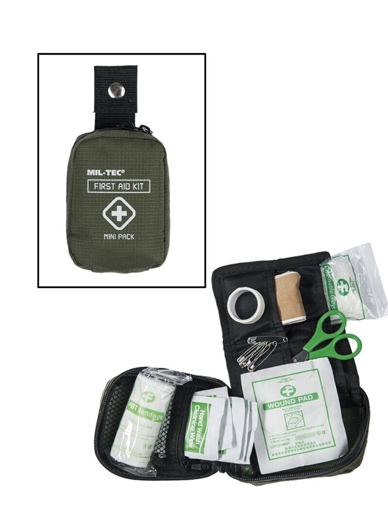 MIL-TEC Pirmosios pagalbos Mini paketas 16025800 alyvžalia
