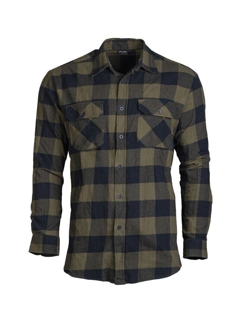 Mil-Tec / Flaneliniai marškiniai 10939001, alyvžalia 1 Mil-Tec / Flaneliniai marškiniai 10939001, alyvžalia 1