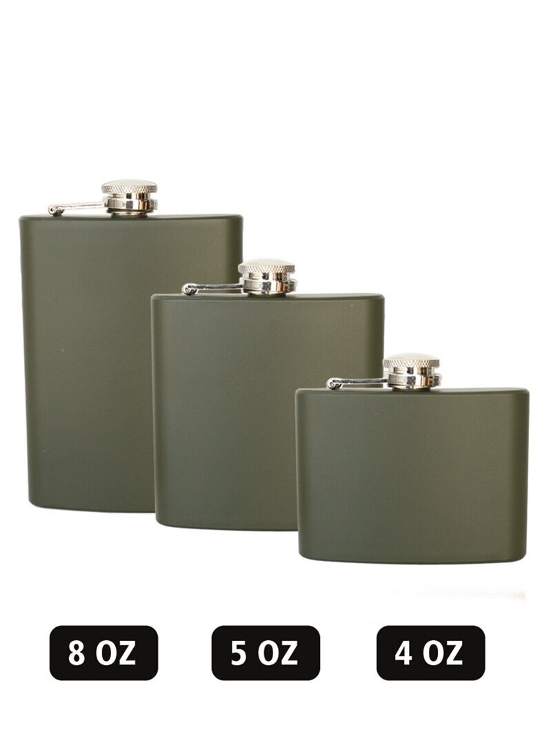MIL-TEC Gertuvė Flask 4 Oz (110 ml) alyvžalia MIL-TEC Gertuvė Flask 4 Oz (110 ml) alyvžalia