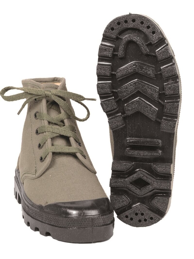 MIL-TEC French 5 Hole Canvas Commando batai alyvžalia MIL-TEC French 5 Hole Canvas Commando batai alyvžalia