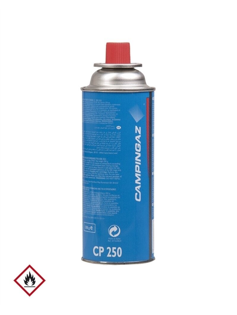 MIL-TEC dujų kartridžius Butanas 250g 14910000 smėlinė MIL-TEC dujų kartridžius Butanas 250g 14910000 smėlinė