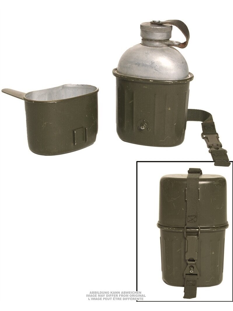 MIL-TEC German Alu Canteen 3-pcs. Used 91450100 alyvžalia