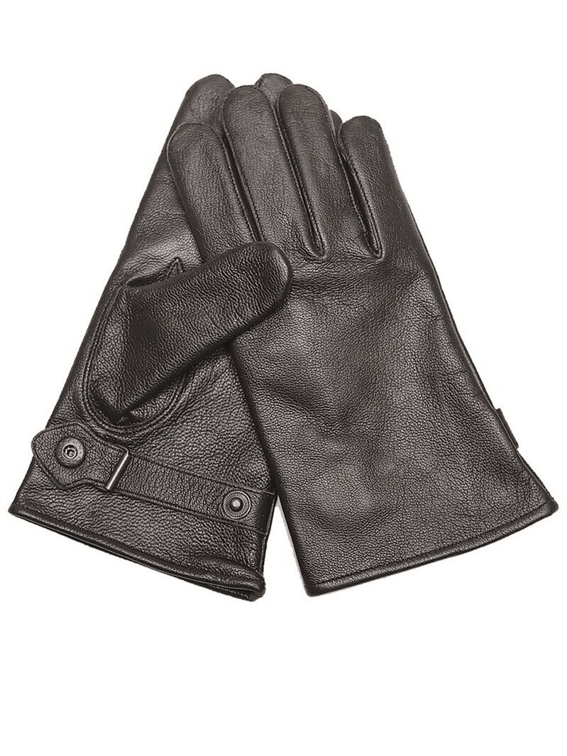 MIL-TEC nubuko pirštinės German Lined Leather juoda MIL-TEC nubuko pirštinės German Lined Leather juoda
