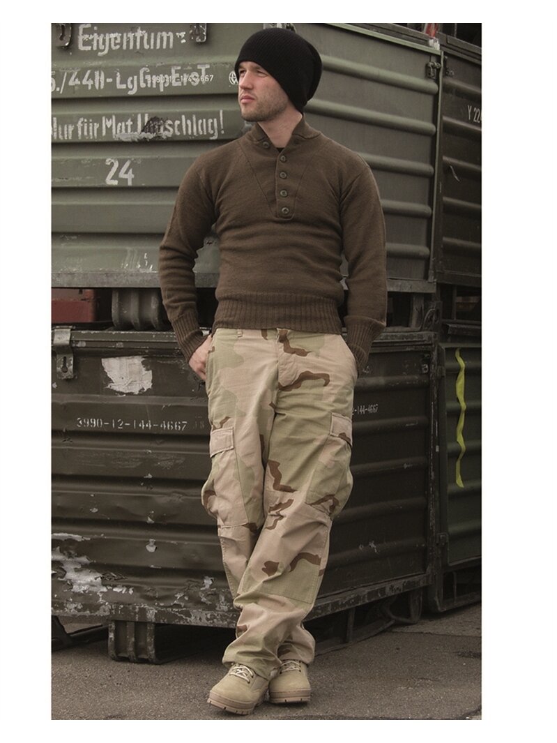 Mil-Tec JAV 3 spalvų dykumos BDU ripstop lauko kelnės 11842060