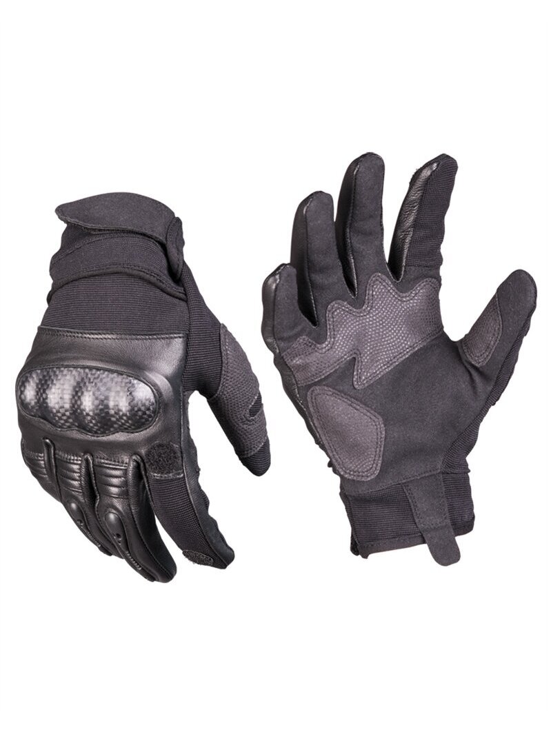 MIL-TEC taktinės pirštinės Leather Gen.ii juoda