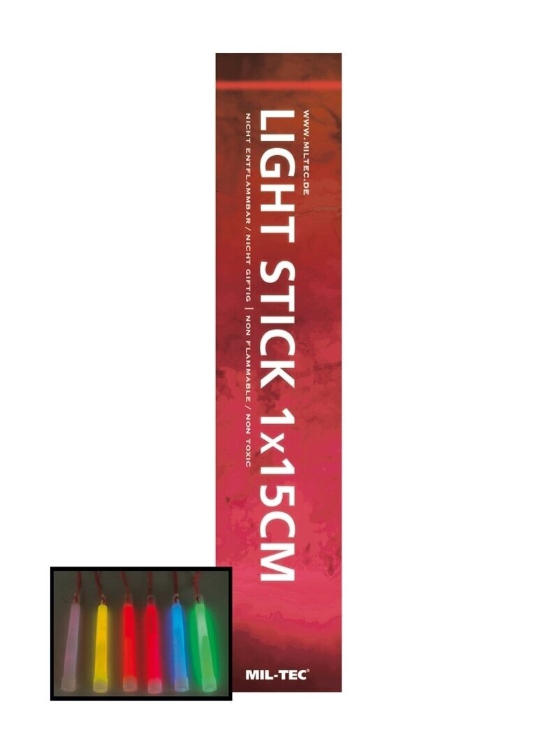 MIL-TEC šviečioji lazda Lightstick 1 X 15 Cm raudona MIL-TEC šviečioji lazda Lightstick 1 X 15 Cm raudona