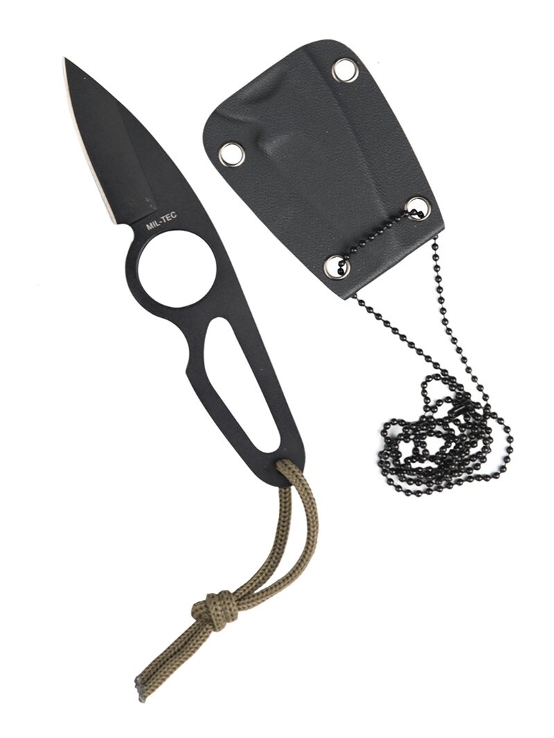 MIL-TEC Kaklo peilis su grandinėle 16 cm 15398200 MIL-TEC Kaklo peilis su grandinėle 16 cm 15398200